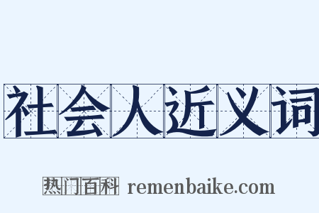 社会人近义词是什么意思的图片